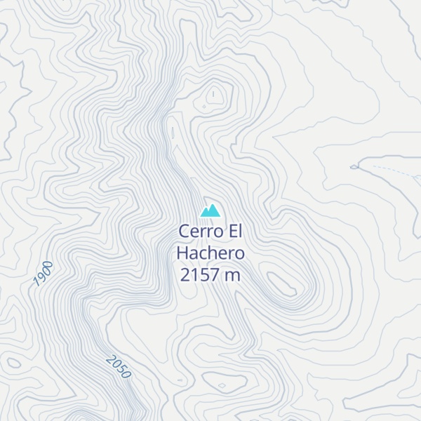 Map of Cerro El Hachero