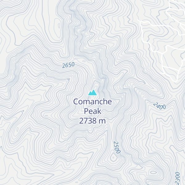 Map of Comanche Peak