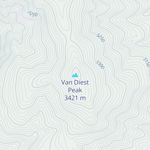 Map of Van Diest Peak