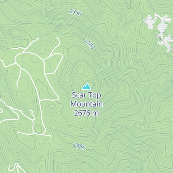 Map of Scar Top Mountain