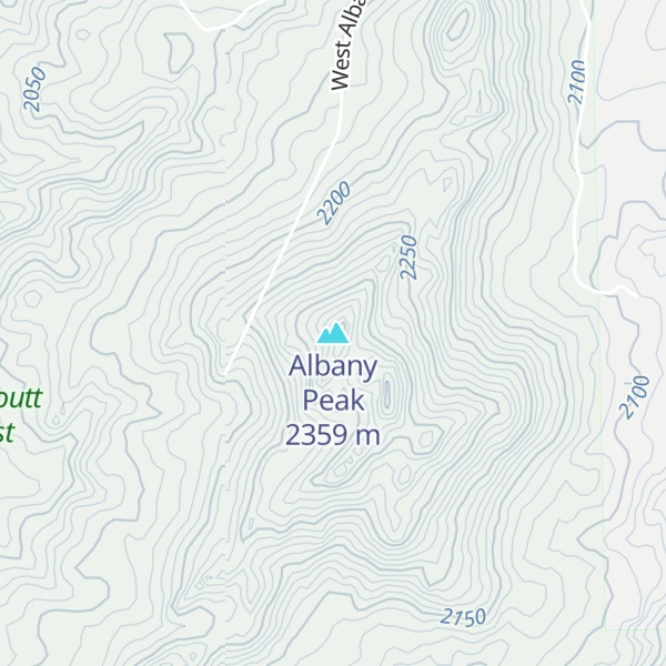 Map of Albany Peak