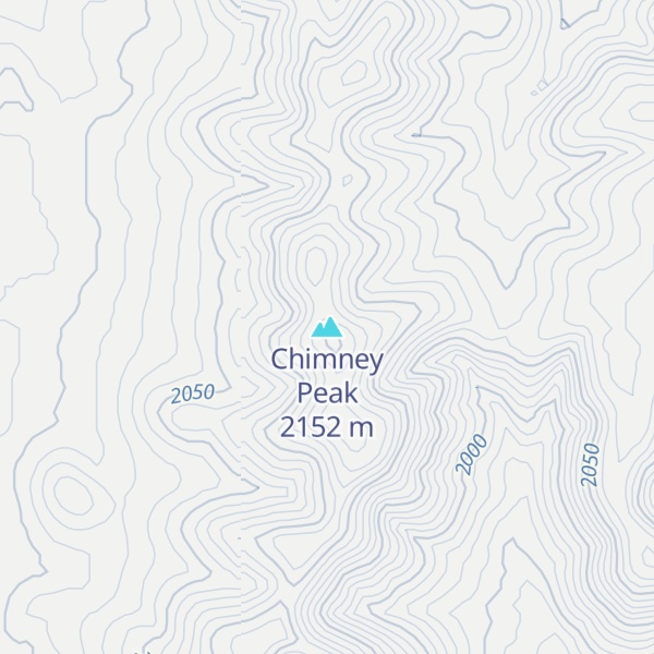Map of Chimney Peak