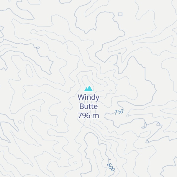 Map of Windy Butte