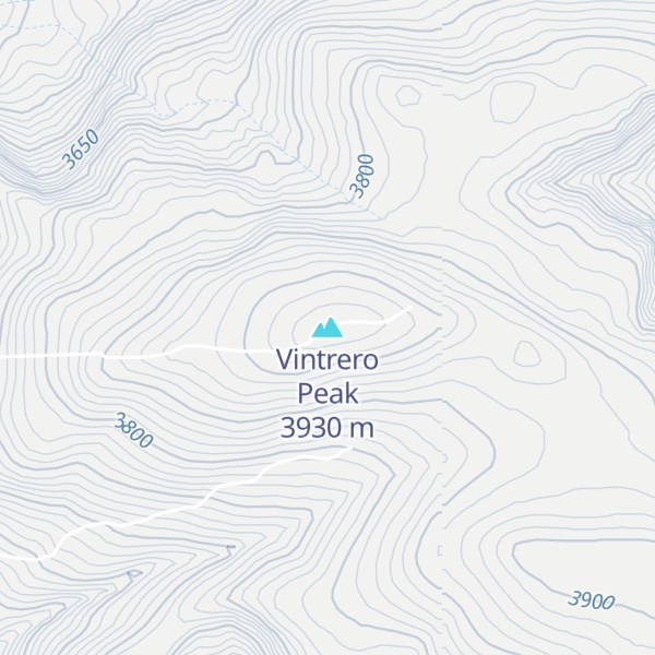 Map of Vintrero Peak