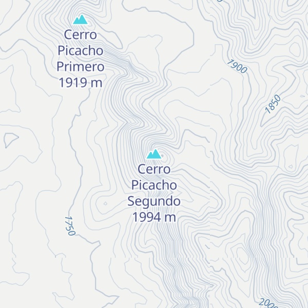 Map of Cerro Picacho Segundo