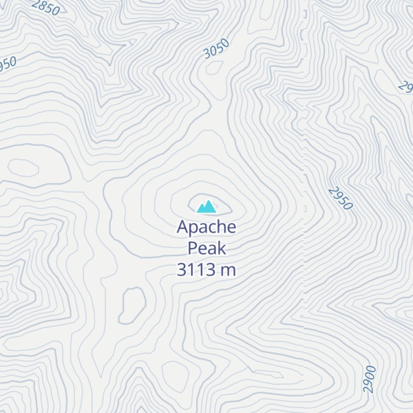 Map of Apache Peak