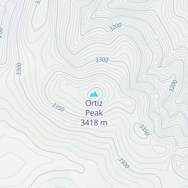 Map of Ortiz Peak