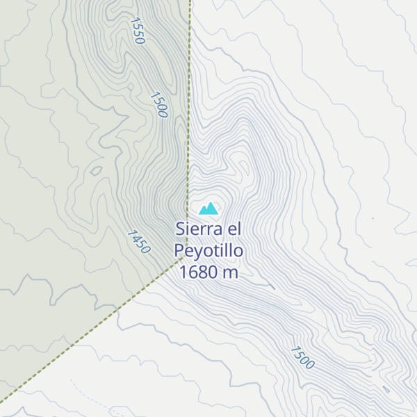Map of Sierra el Peyotillo