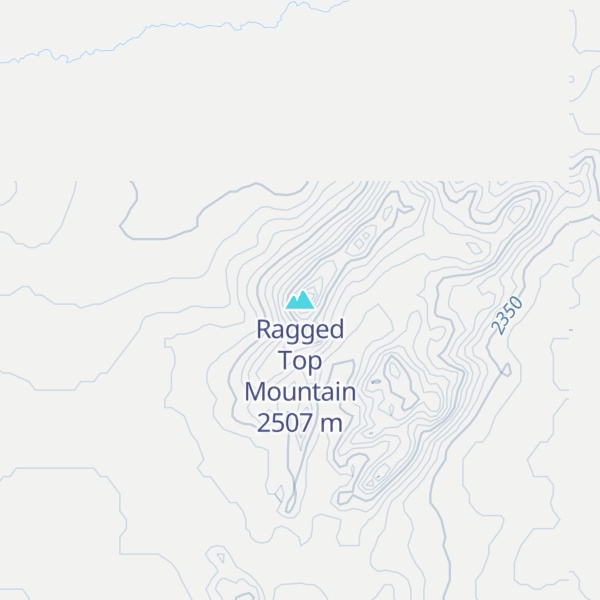 Map of Ragged Top Mountain