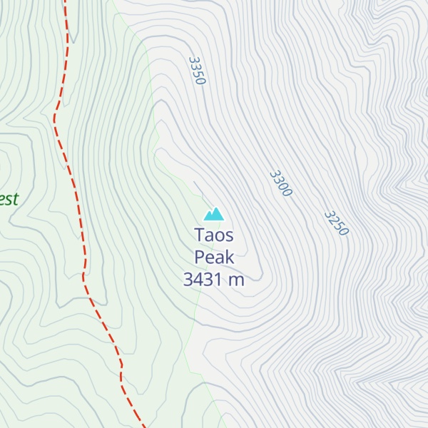 Map of Taos Peak