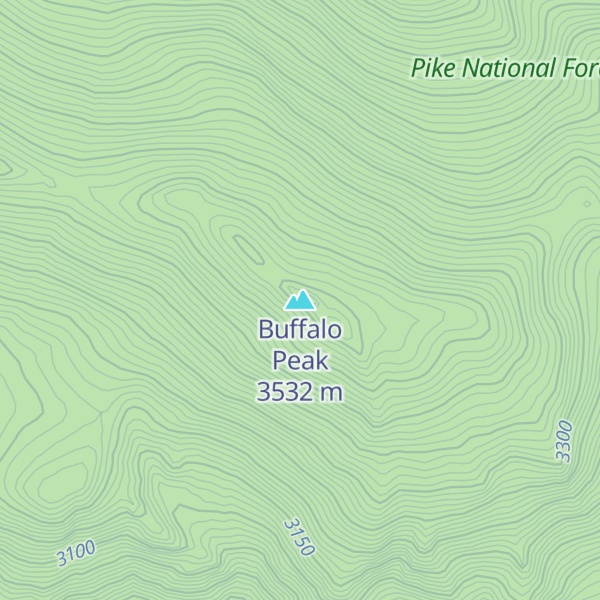 Map of Buffalo Peak