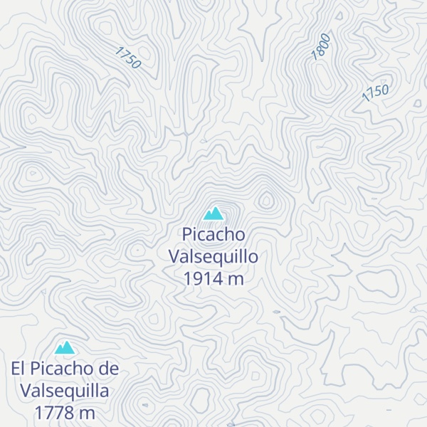 Map of Picacho Valsequillo