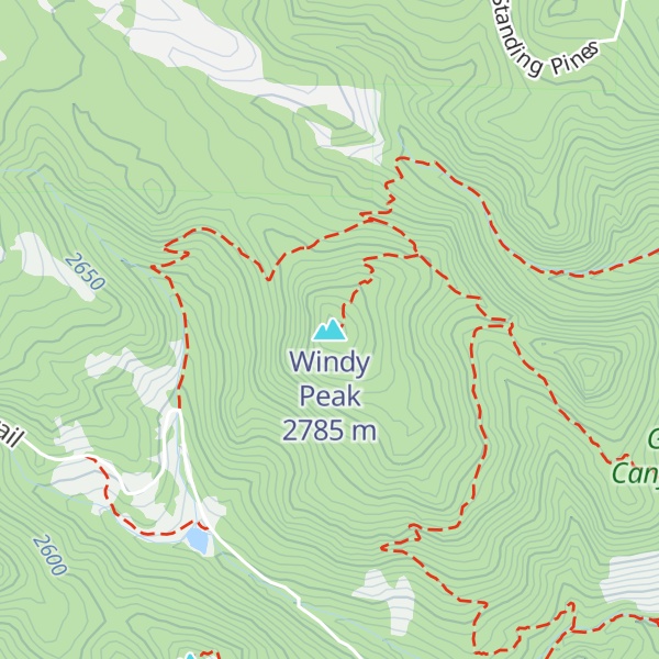 Map of Windy Peak