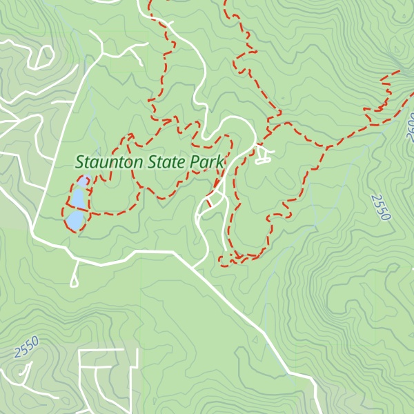 Map of Staunton State Park Vistor Center