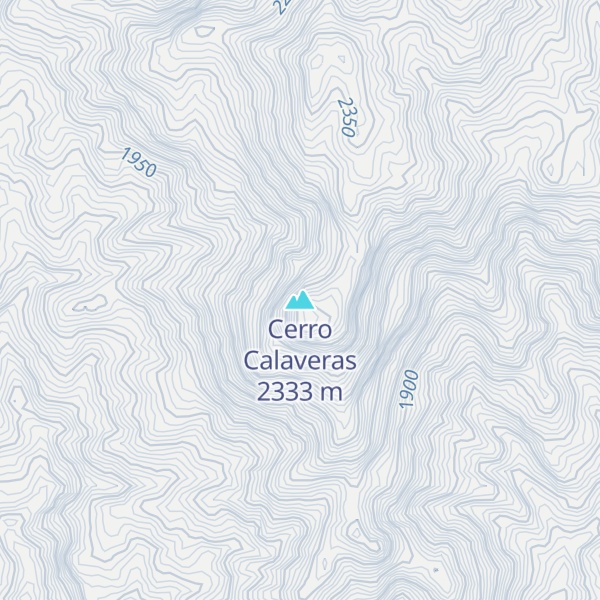 Map of Cerro Calaveras