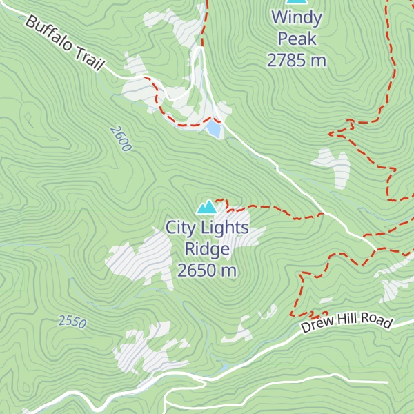 Map of City Lights Ridge