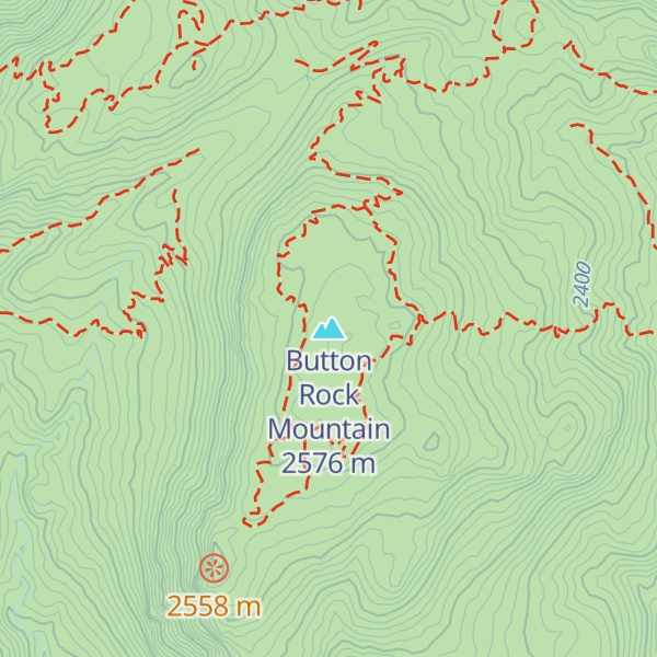 Map of Button Rock Mountain