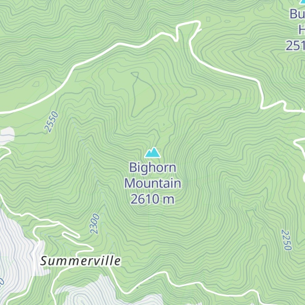 Map of Bighorn Mountain