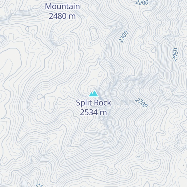 Map of Split Rock