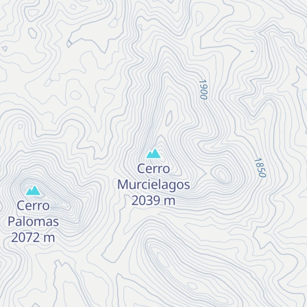 Map of Cerro Murcielagos