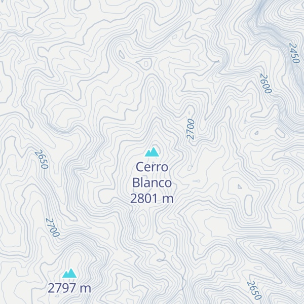 Map of Cerro Blanco