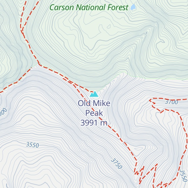 Map of Old Mike Peak