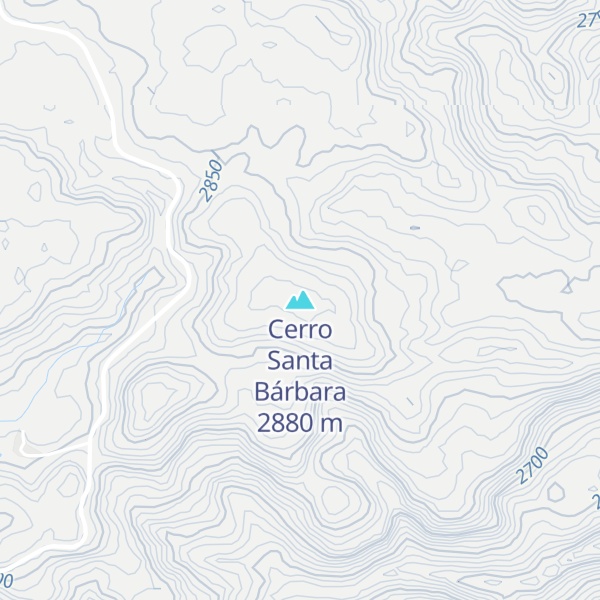 Map of Cerro Santa Bárbara