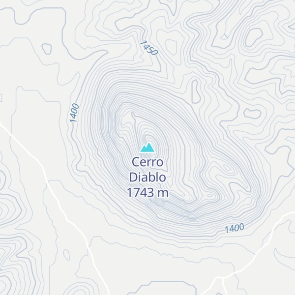 Map of Cerro Diablo
