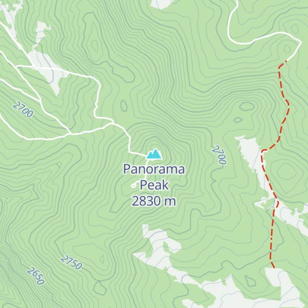 Map of Panorama Peak