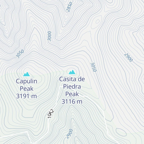 Map of Casita de Piedra Peak