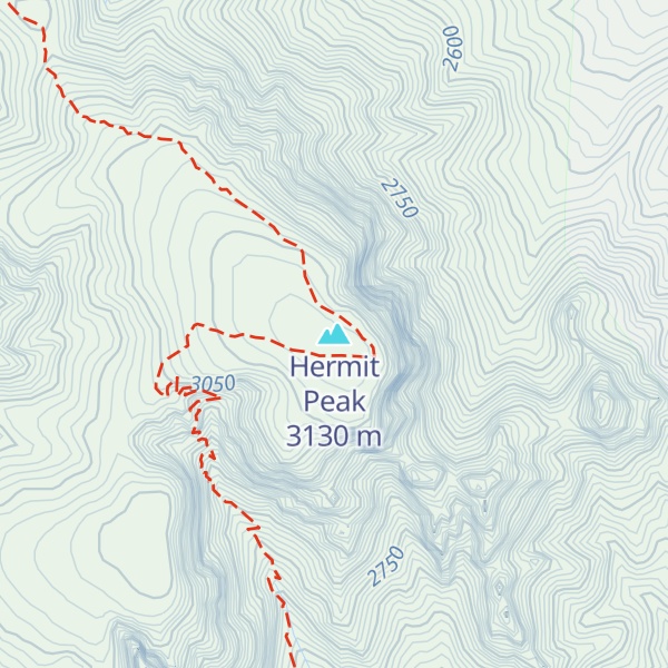 Map of Hermit Peak