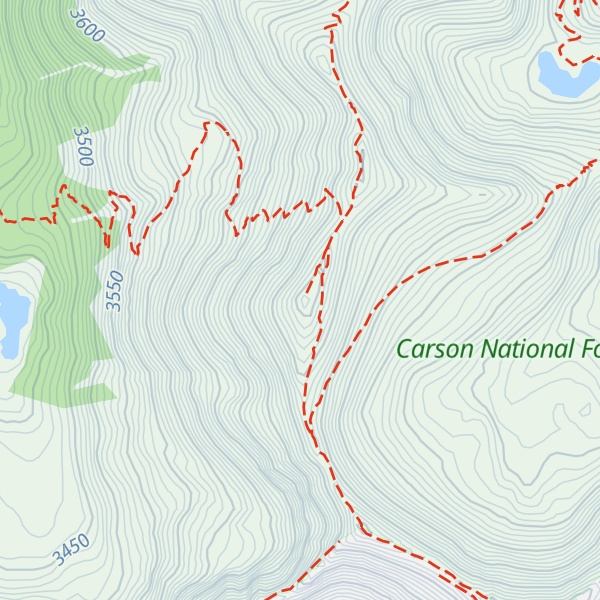 Map of Wheeler Peak