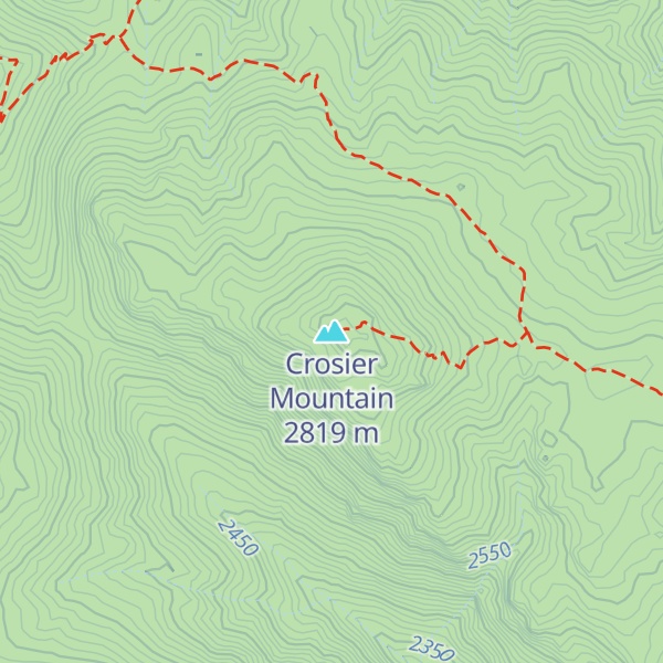 Map of Crosier Mountain