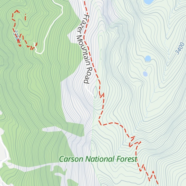 Map of Fraser Mountain