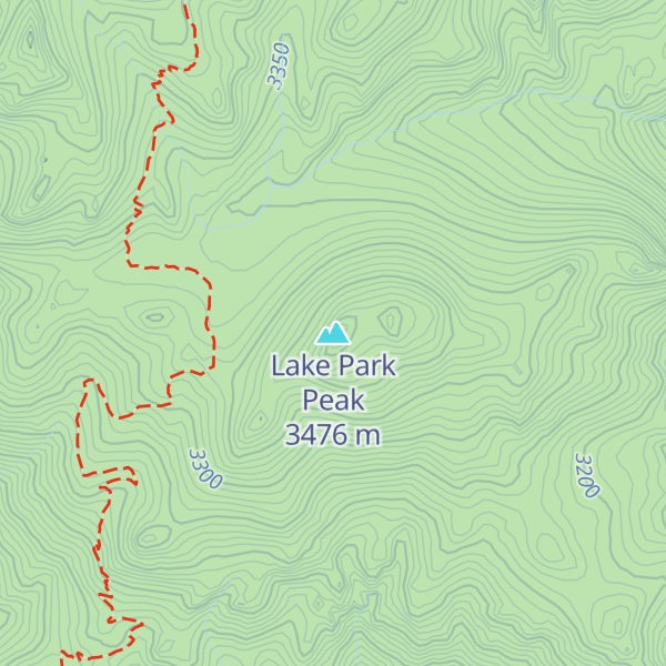 Map of Lake Park Peak