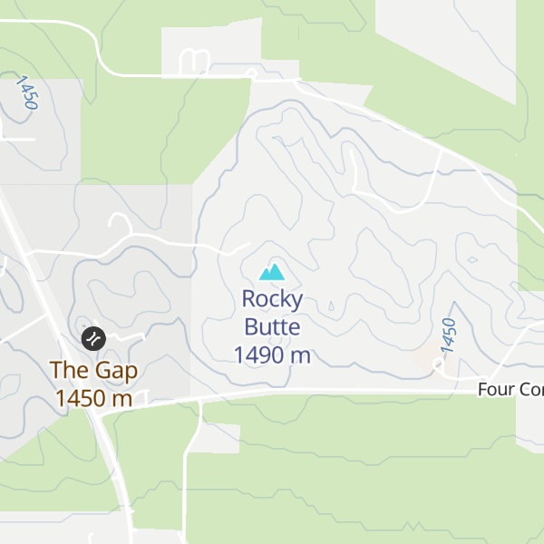 Map of Rocky Butte