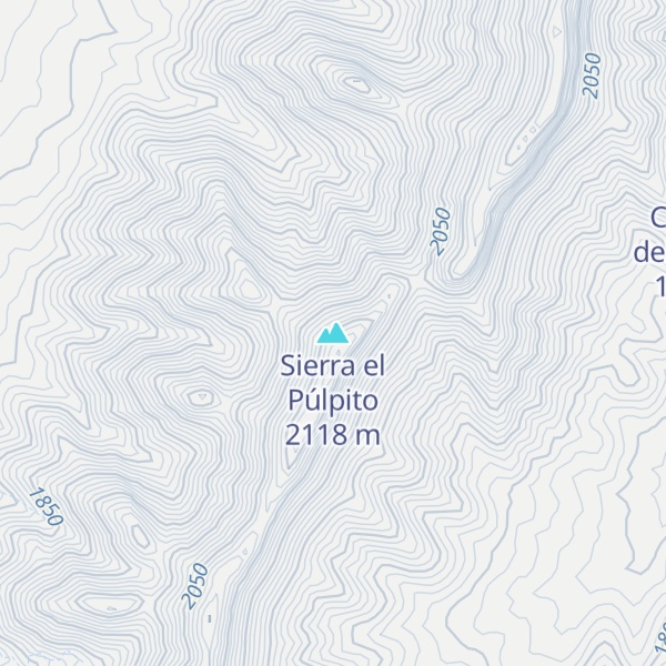 Map of Sierra el Púlpito