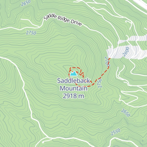 Map of Saddleback Mountain