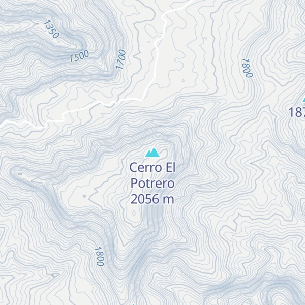 Map of Cerro El Potrero