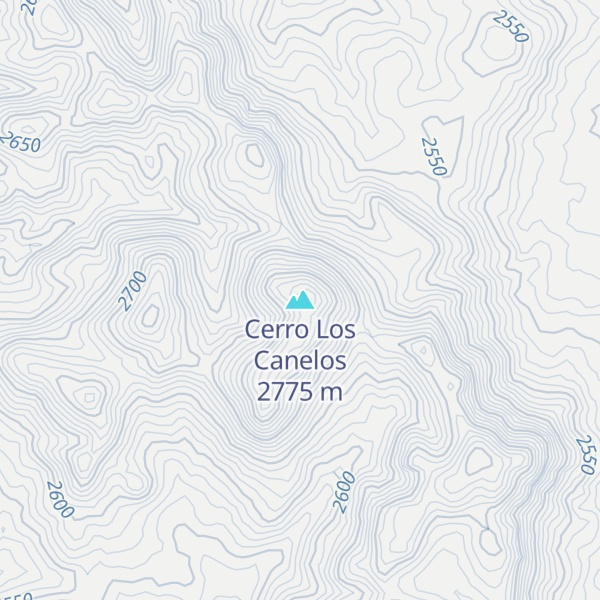 Map of Cerro Los Canelos
