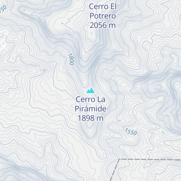 Map of Cerro La Pirámide