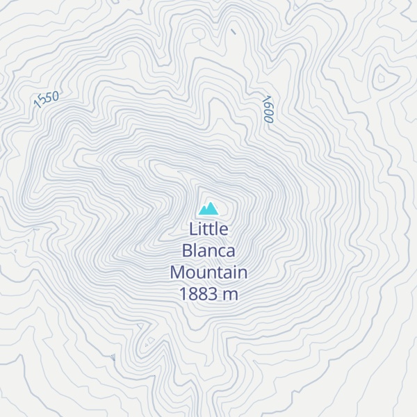 Map of Little Blanca Mountain