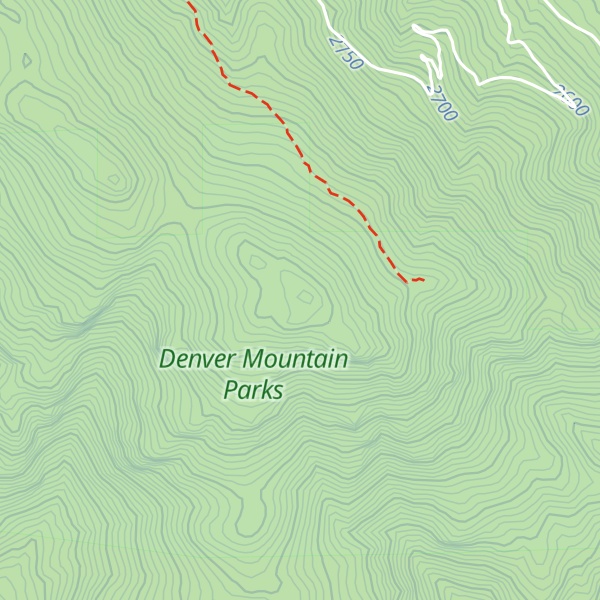 Map of Hicks Mountain