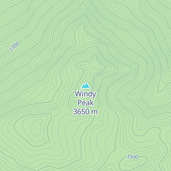 Map of Windy Peak
