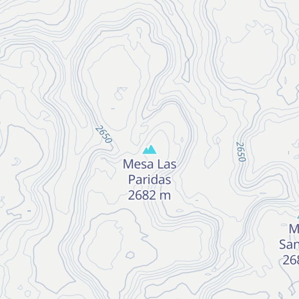 Map of Mesa Las Paridas