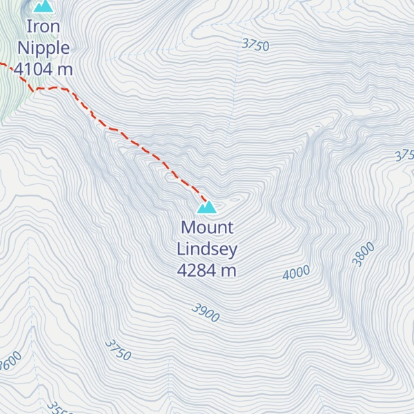 Map of Mount Lindsey