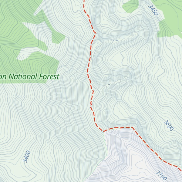 Map of Lake Fork Peak
