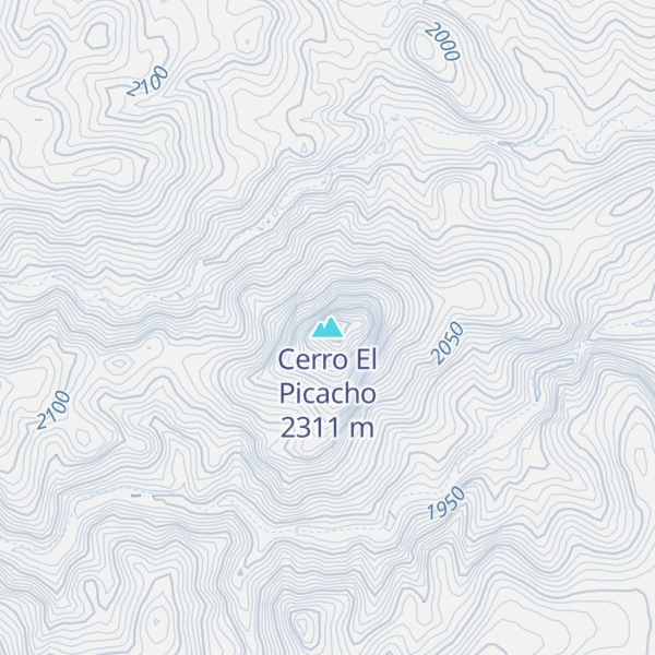 Map of Cerro El Picacho