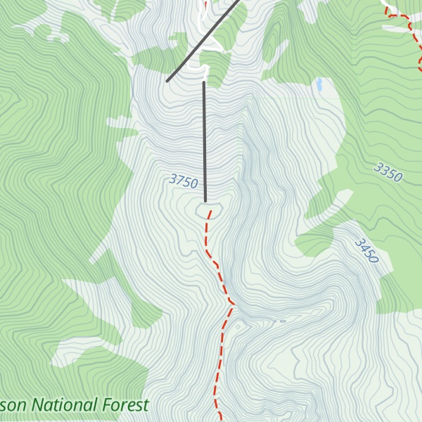 Map of Kachina Peak