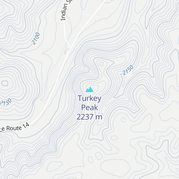 Map of Turkey Peak